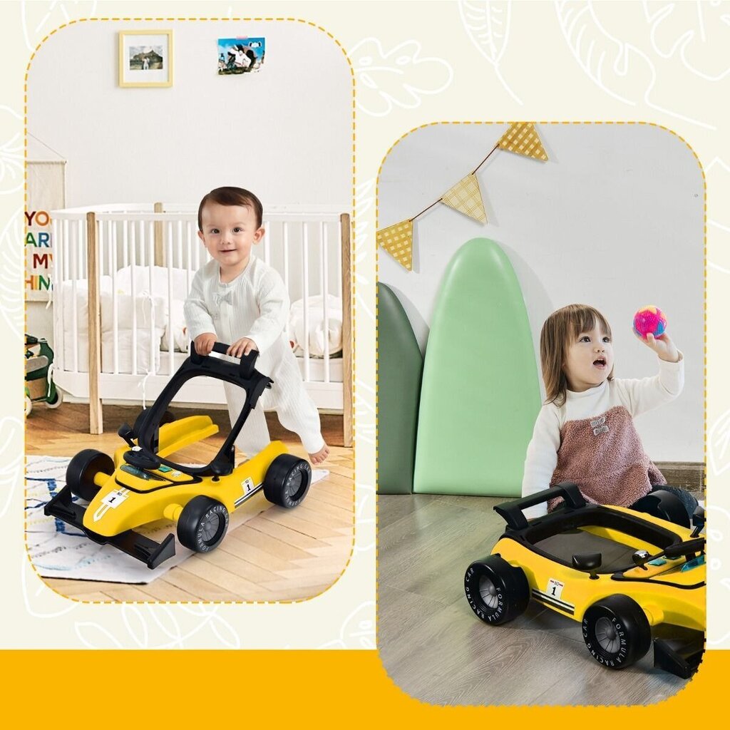 Stumjamā rotaļlieta Costway, yellow, 73 x 64 x 50,5 cm cena un informācija | Staigulīši | 220.lv
