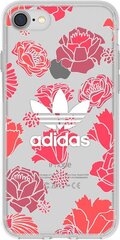 Adidas Clear Case Silikona Apvalks Priekš Apple iPhone 6 / 6S / 7 / 8 Sarkanās Puķes (EU Blister) cena un informācija | Telefonu vāciņi, maciņi | 220.lv