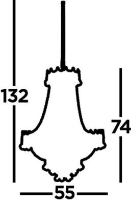 Searchlight piekaramais gaismeklis Versailles 9112-52GO цена и информация | Piekaramās lampas | 220.lv