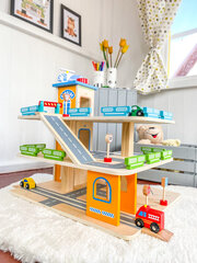 Деревянная игрушка Гараж 4IQ цена и информация | Игрушки для мальчиков | 220.lv