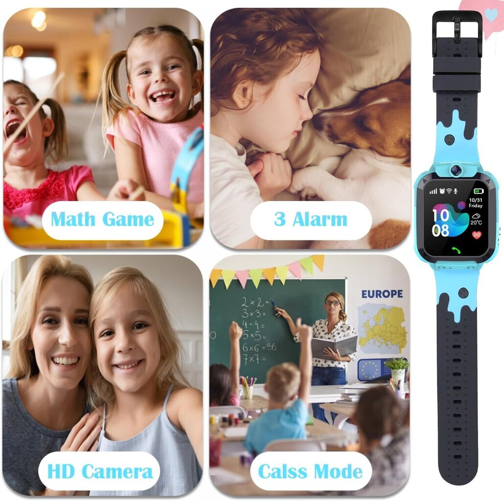 Ruopoem bērnu viedpulkstenis, zils cena un informācija | Viedpulksteņi (smartwatch) | 220.lv