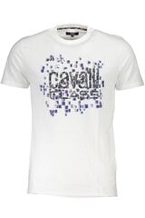 Cavalli Class vīriešu t-krekls QXT61UJD060, balts цена и информация | Мужские футболки | 220.lv