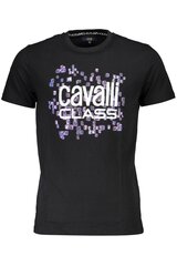 Cavalli Class vīriešu t-krekls QXT61UJD060, melns cena un informācija | Vīriešu T-krekli | 220.lv