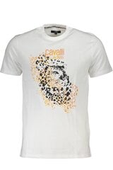 Cavalli Class vīriešu t-krekls QXT61VJD060, balts cena un informācija | Vīriešu T-krekli | 220.lv