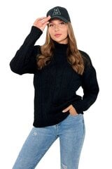 Džemperis sievietēm 26500, melns cena un informācija | Sieviešu džemperi | 220.lv