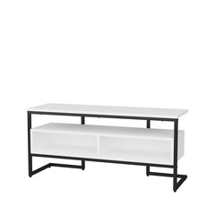 TV galdiņš Asir, 110x35x49,9 cm, melns/balts cena un informācija | TV galdiņi | 220.lv