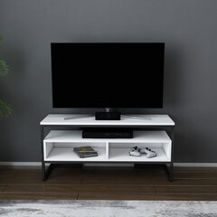 TV galdiņš Asir, 110x35x49,9 cm, melns/balts cena un informācija | TV galdiņi | 220.lv