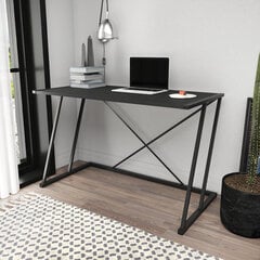 Стол, Асир, 114x60x75 см, черный/серый цена и информация | Компьютерные, письменные столы | 220.lv