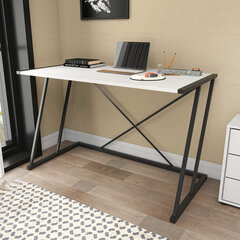 Galds Asir, 114x60x75 cm, melns/balts cena un informācija | Datorgaldi, rakstāmgaldi, biroja galdi | 220.lv