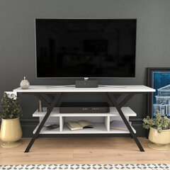 TV galdiņš Asir, 120x35x55 cm, melns/balts cena un informācija | TV galdiņi | 220.lv