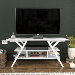 TV galdiņš Asir, 120x35x55 cm, balts cena un informācija | TV galdiņi | 220.lv