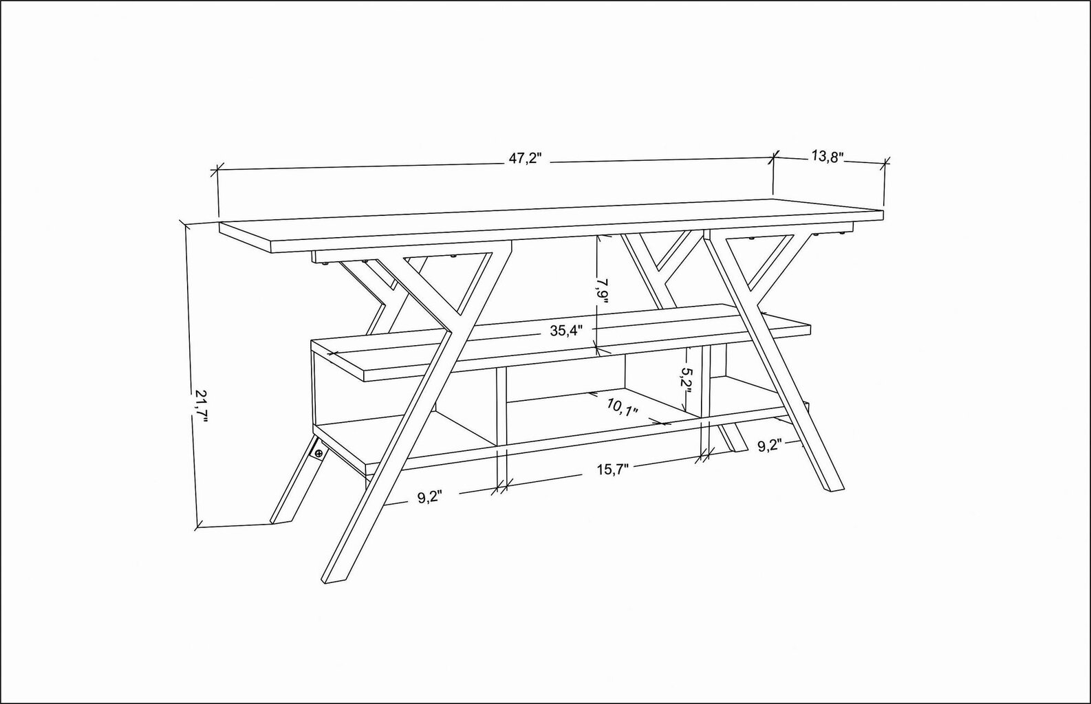 TV galdiņš Asir, 120x35x55 cm, balts/brūns цена и информация | TV galdiņi | 220.lv