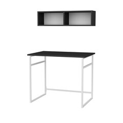 Стол, Асир, 90х60х75 см, белый/серый цена и информация | Компьютерные, письменные столы | 220.lv