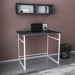 Galds Asir, 90x60x75 cm, balts/pelēks cena un informācija | Datorgaldi, rakstāmgaldi, biroja galdi | 220.lv