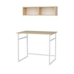 Galds Asir, 90x60x75 cm, balts/brūns cena un informācija | Datorgaldi, rakstāmgaldi, biroja galdi | 220.lv
