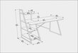 Galds Asir, 120x60x120 cm, melns cena un informācija | Datorgaldi, rakstāmgaldi, biroja galdi | 220.lv