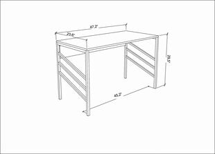 Cтол, Асир, 120x60x74,8 см, золото/белый цена и информация | Компьютерные, письменные столы | 220.lv