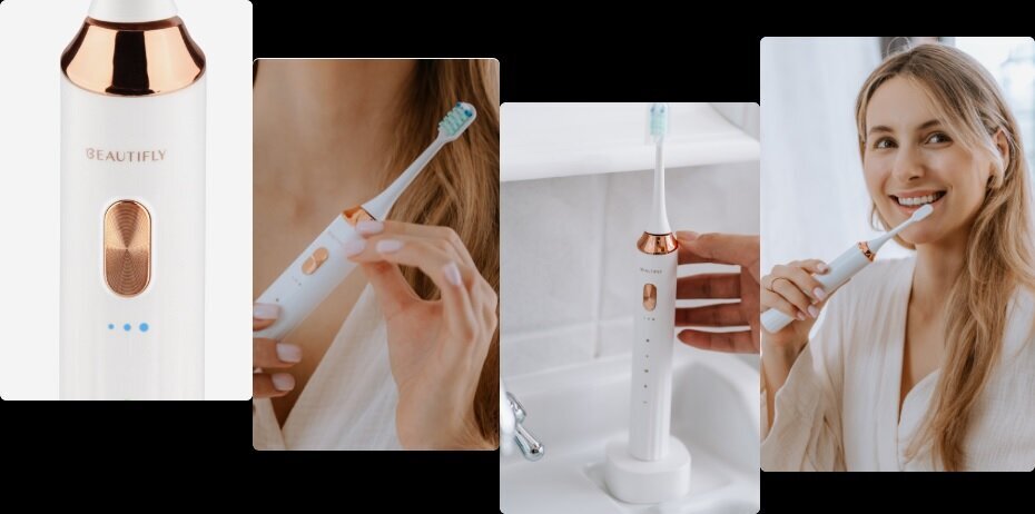 Beautifly B-Toothbrush White Smile cena un informācija | Elektriskās zobu birstes | 220.lv