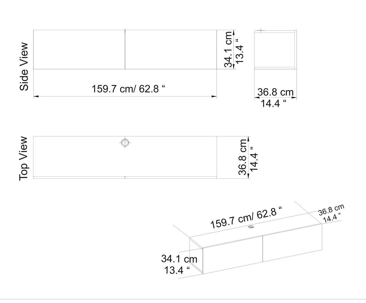 TV statīvs Asir, 159,7x36,8x34,1 cm, balts/bēšs цена и информация | TV galdiņi | 220.lv