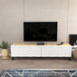 TV galdiņš Asir, 149,2x35x38 cm, brūns/balts cena un informācija | TV galdiņi | 220.lv
