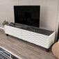 TV galdiņš Asir, 149,2x35x38 cm, melns/balts cena un informācija | TV galdiņi | 220.lv