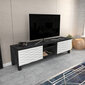 TV galdiņš Asir, 150x35x40,3 cm, melns/balts cena un informācija | TV galdiņi | 220.lv