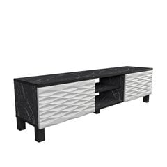 TV galdiņš Asir, 150x35x40,3 cm, melns/balts cena un informācija | TV galdiņi | 220.lv