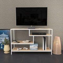 TV statīvs Asir, 120x39x75 cm, balts/brūns cena un informācija | TV galdiņi | 220.lv