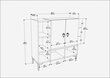 Konsoles galds Asir, 100x35x100 cm, balts/brūns cena un informācija | Konsoles galdiņi | 220.lv