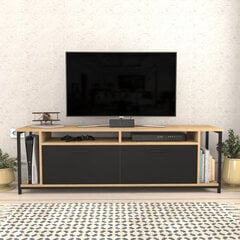 TV statīvs Asir, 160x35x50,8 cm, melns/brūns cena un informācija | TV galdiņi | 220.lv