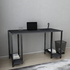Стол, Асир, 125,2x60x73,8 см, черная/серая цена и информация | Компьютерные, письменные столы | 220.lv