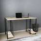 Galds Asir, 125,2x60x73,8 cm, melns/brūns cena un informācija | Datorgaldi, rakstāmgaldi, biroja galdi | 220.lv