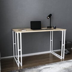 Стол, Асир, 120х60х74,8 см, белый/коричневый цена и информация | Компьютерные, письменные столы | 220.lv