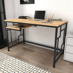 Стол, Асир, 120x60x74,8 см, черный/коричневый цена и информация | Компьютерные, письменные столы | 220.lv