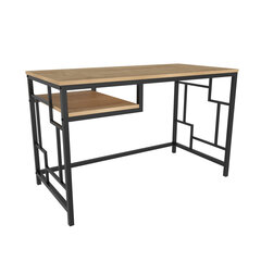 Galds Asir, 120x60x74,8 cm, melns/brūns cena un informācija | Datorgaldi, rakstāmgaldi, biroja galdi | 220.lv