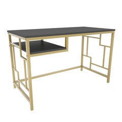 Стол, Асир, 120x60x74,8 см, золотистый/серый цена и информация | Компьютерные, письменные столы | 220.lv