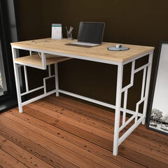 Galds Asir, 120x60x74,8 cm, balts/brūns cena un informācija | Datorgaldi, rakstāmgaldi, biroja galdi | 220.lv