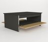 Kafijas galdiņš Asir, 90x38x60 cm, pelēks/brūns cena un informācija | Žurnālgaldiņi | 220.lv