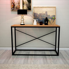 Galds Asir, 100x100x30 cm, brūns/melns cena un informācija | Konsoles galdiņi | 220.lv