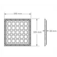 Ollo Exclusive, LED panelis, 36W, 60x60cm, neitrāli balts cena un informācija | Iebūvējamās lampas, LED paneļi | 220.lv