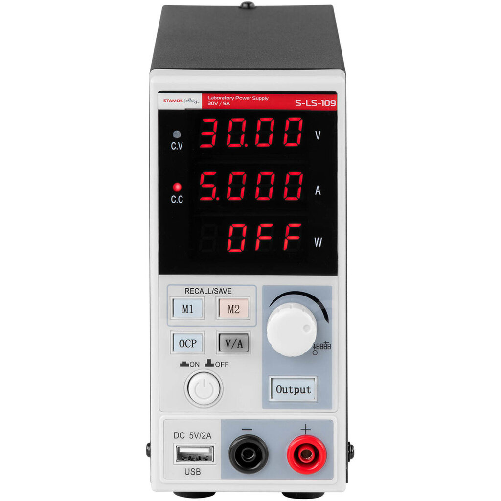 Laboratorijas servisa barošana 0-30 V 0-5 A 150 W LED USB cena un informācija | Barošanas avoti | 220.lv