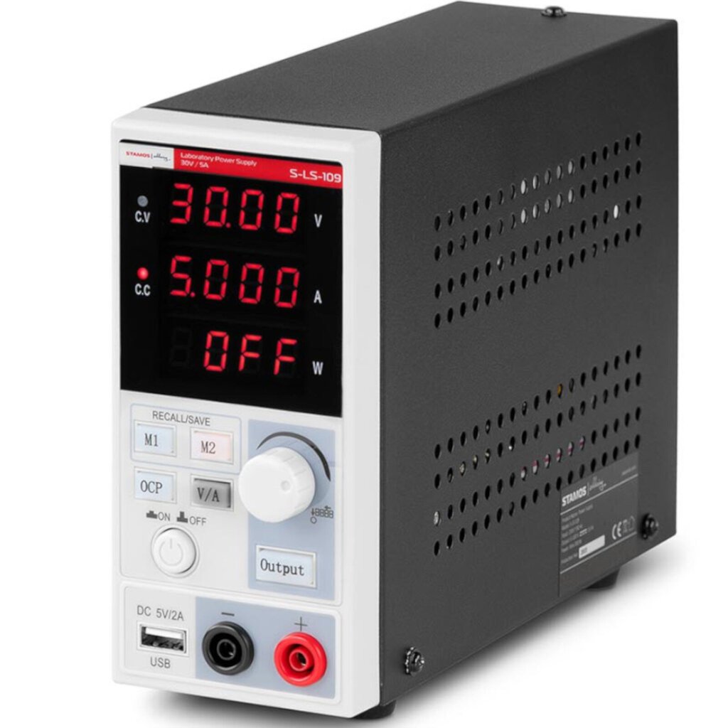 Laboratorijas servisa barošana 0-30 V 0-5 A 150 W LED USB cena un informācija | Barošanas avoti | 220.lv