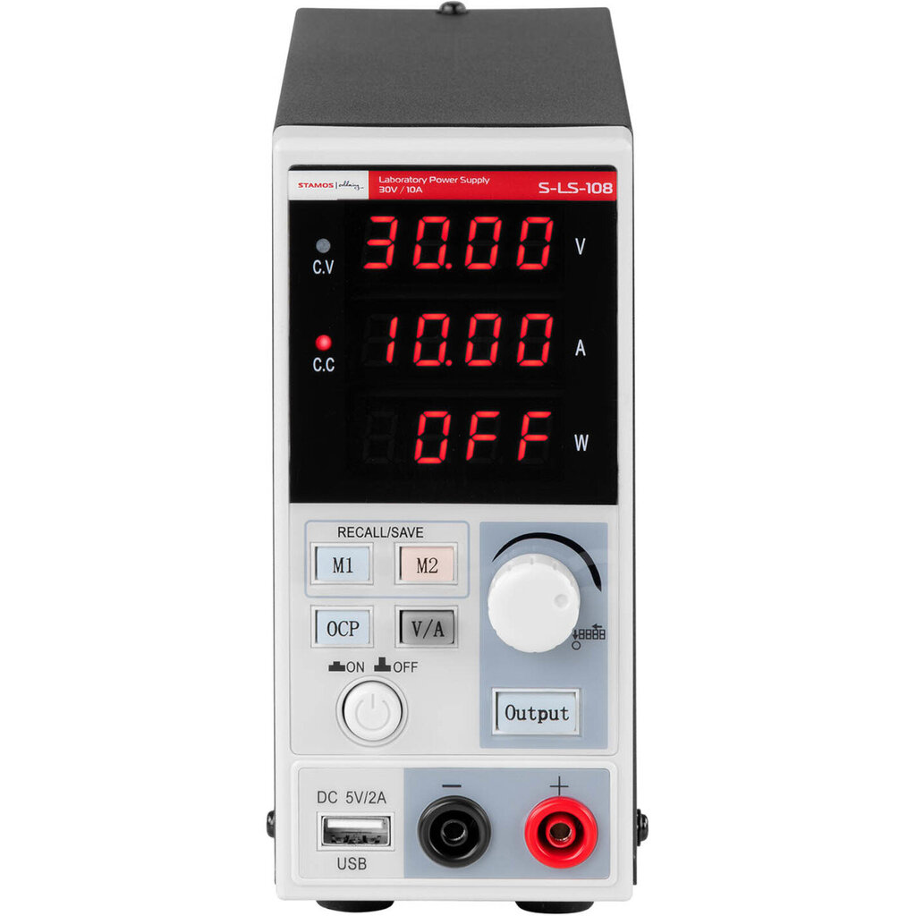 Laboratorijas servisa barošana 0-30 V 0-10 A 300 W LED USB cena un informācija | Barošanas avoti | 220.lv