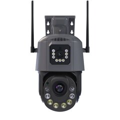 WIFI IP-камера с функцией обнаружения человека PYRAMID PYR-SH600CDL, 2X3MP,  36X zoom, вход для microSD, встроенный микрофон, iCsee app цена и информация | Камеры видеонаблюдения | 220.lv