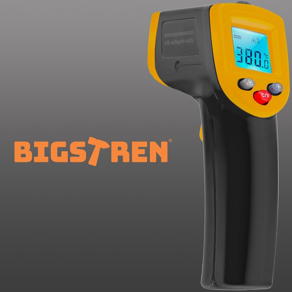 Bezkontakta termometrs Bigstren, -50 +550°c цена и информация | Rokas instrumenti | 220.lv