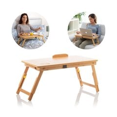 Бамбуковый складной столик для компьютера цена и информация | Компьютерные, письменные столы | 220.lv