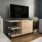 TV statīvs Asir, 89,6x35,3x50,8 cm, melns/brūns cena un informācija | TV galdiņi | 220.lv