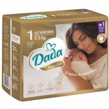 Autiņbiksītes Dada Extra Care 1.(2-5kg), 23gab. cena un informācija | Autiņbiksītes | 220.lv