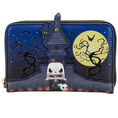 Размер: 15x10 см. Фанко-поп! Кошелек на молнии от Loungefly Jack Skellington изготовлен из веганской кожи (полиуретана). Кошелек застегивается на молнию и имеет прочную металлическую фурнитуру. Он также украшен аппликацией, тиснением и принтом. Обратите внимание на подходящую внутреннюю подкладку. 116566 цена и информация | Атрибутика для игроков | 220.lv