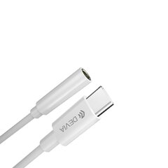 Devia adapter Smart USB-C - jack 3,5mm white цена и информация | Адаптеры и USB разветвители | 220.lv